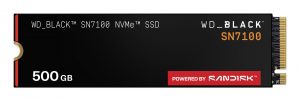 SSD SANDISK Read speed 6800 MB/s Write speed 5800 MB/s NVMe Yes PCI Express 4.0 M.2 500 GB POWERED BY SANDISK Black SN7100 WDS500G4X0E