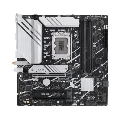 Mainboard ASUS Intel B760 Express LGA1700 Micro-ATX Memory DDR4 Memory slots 4 3xPCI-Express 4.0 16x 2xM.2 2xHDMI 1xDisplayPort 4xUSB 2.0 2xUSB 3.2 1xPS/2 1xRJ45 3xAudio port PRIMEB760M-AWIFID4