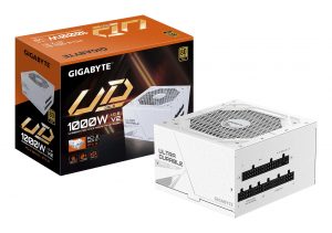 Power Supply GIGABYTE UD1000GM PG5 ICE ATX 3.1 1000 Watts Efficiency 80 PLUS GOLD PFC Active MTBF 100000 hours GP-UD1000GMPG5ICE