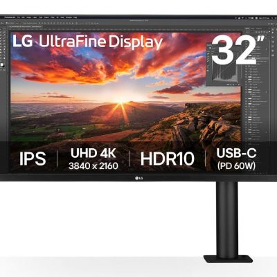LCD Monitor LG 31.5" Panel IPS 3840x2160 16:9 60Hz 5 ms Speakers Swivel Pivot Height adjustable Tilt Colour Black 32UN880K-B