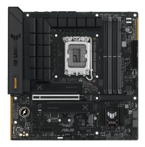 Mainboard ASUS Intel B760 Express LGA1700 Micro-ATX Memory slots 4 1xPCI-Express 3.0 1x 1xPCI-Express 4.0 4x 1xPCI-Express 5.0 16x 3xM.2 1xHDMI 1xDisplayPort 4xUSB 2.0 3xUSB 3.2 1xUSB-C 1xOptical S/PDIF 1xRJ45 5xAudio port TUFGAMINGB760M-PLUSII