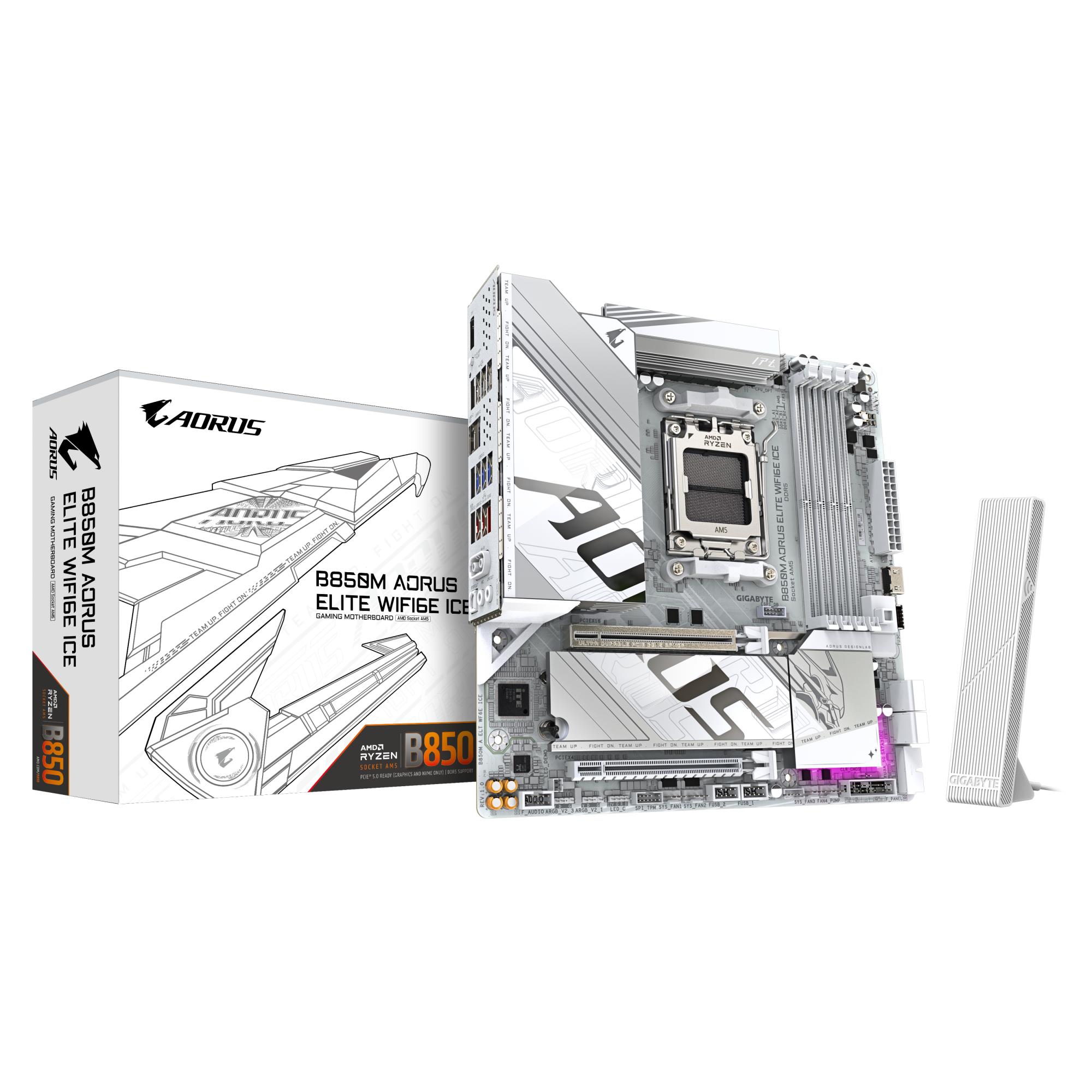 Mainboard GIGABYTE AMD B850 SAM5 Micro-ATX Memory DDR5 Memory slots 4 B850MAELTWF6EICE1.1