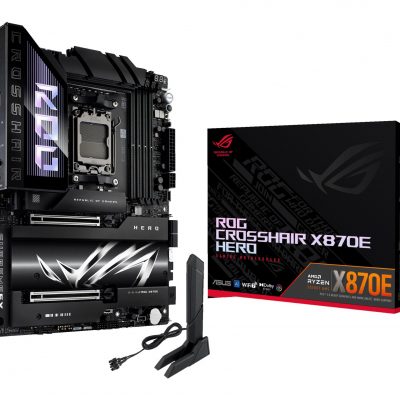 Mainboard ASUS AMD X870E SAM5 ATX Memory DDR5 Memory slots 4 2xPCI-Express 4.0 16x 2xPCI-Express 5.0 16x 4xM.2 1xHDMI 1xAudio-In 1xAudio-Out 6xUSB 3.2 2xUSB-C 2xUSB4 1xOptical S/PDIF 1xRJ45 ROGCROSSHAIRX870EHERO
