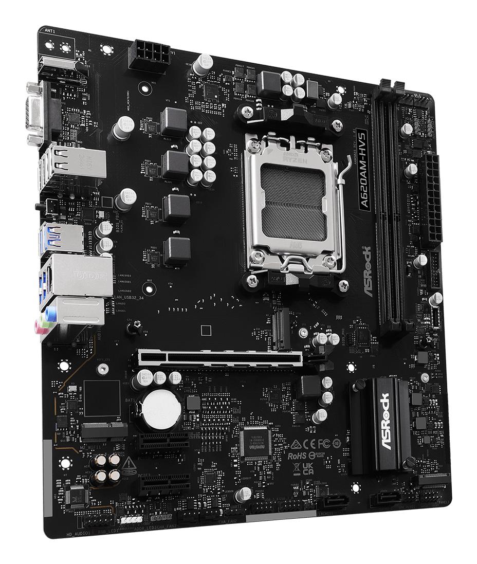 Mainboard ASROCK AMD A620A micro ATX RAM DDR5-SDRAM 2xSlots A620AM-HVS