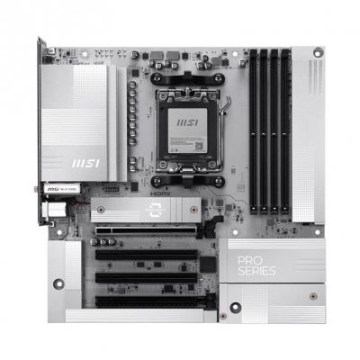 Mainboard MSI AMD B850 Socket AM5 micro ATX RAM DDR5-SDRAM 4xSlots Wi-Fi Yes Bluetooth Yes 1xPCI Express x4 slots 1xPCI Express x16 slots 2xNumber of M.2 (M) slots PROB850M-AWIFIPZ