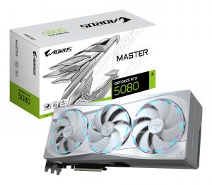 Graphics Card GIGABYTE NVIDIA GeForce RTX 5080 16 GB GDDR7 256 bit PCIE 5.0 16x GPU 2617 MHz Dual Slot Fansink 1xHDMI 3xDisplayPort GV-N5080AORUSMICE-16GD