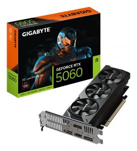Graphics Card GIGABYTE NVIDIA GeForce RTX 5060 8 GB GDDR7 128 bit PCIE 5.0 16x GPU 2512 MHz Triple slot Fansink GV-N5060OC-8GL
