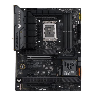 Mainboard ASUS Intel Z790 LGA1700 ATX Memory DDR5 Memory slots 4 2xPCI-Express 3.0 1x 1xPCI-Express 4.0 4x 1xPCI-Express 4.0 16x 1xPCI-Express 5.0 16x 4xM.2 1xHDMI 1xDisplayPort 6xUSB 3.2 2xUSB-C 1xOptical S/PDIF 1xRJ45 5xAudio port TUFGAMINGZ790-PLUSWIFI