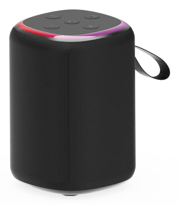 Portable Speaker GEMBIRD Black Wireless Bluetooth SPK-BT-LED-08S