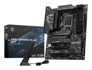 Mainboard MSI Intel Z890 LGA1851 ATX Memory DDR4 Memory slots 4 1xPCI-Express 4.0 1x 2xPCI-Express 4.0 4x 1xPCI-Express 5.0 16x 4xM.2 1xHDMI 1xDisplayPort 4xUSB 2.0 3xUSB 3.2 1xUSB-C 1xUSB-C w/Thunderbolt 1xPS/2 1xRJ45 3xAudio port Z890GAMINGPLUSWIFI