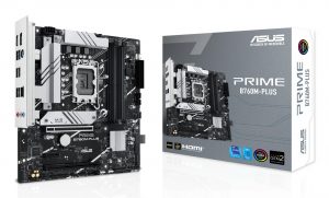 Mainboard ASUS Intel B760 Express LGA1700 Micro-ATX Memory DDR5 Memory slots 4 1xPCI-Express 4.0 1x 2xPCI-Express 4.0 16x 2xM.2 1xHDMI 1xDisplayPort 4xUSB 2.0 2xUSB 3.2 1xPS/2 1xRJ45 3xAudio port PRIMEB760M-PLUS