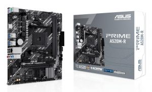 Mainboard|ASUS|AMD A520|SAM4|Micro-ATX|Memory DDR4|Memory slots 2|1xPCI-Express 3.0 1x|1xPCI-Express 3.0 16x|1xM.2|1xHDMI|2xUSB 2.0|4xUSB 3.1|2xPS/2|1xRJ45|3xAudio port|PRIMEA520M-R