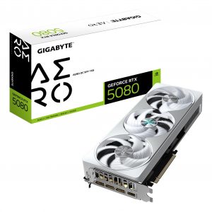 Graphics Card GIGABYTE NVIDIA GeForce RTX 5080 16 GB GDDR7 256 bit PCIE 5.0 16x GPU 2617 MHz Dual Slot Fansink GV-N5080AEROOC-16GD1.0