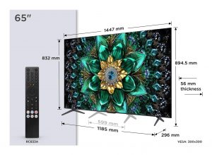 TV Set TCL 65 " 4K Ultra HD 3840 x 2160 pixels Flat 16:9 QD-Mini LED 65Q6C
