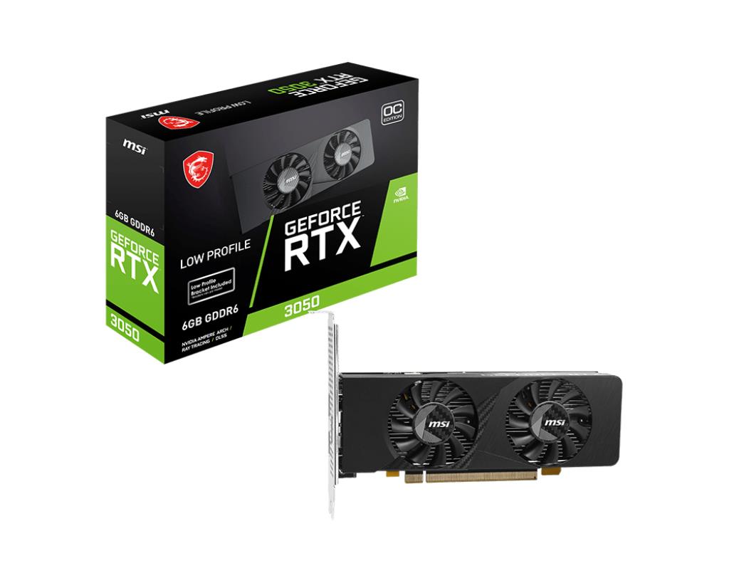 Graphics Card MSI NVIDIA GeForce RTX 3050 6 GB GDDR6 96 bit PCI Express x8 4.0 Active RTX3050LPE6GOC