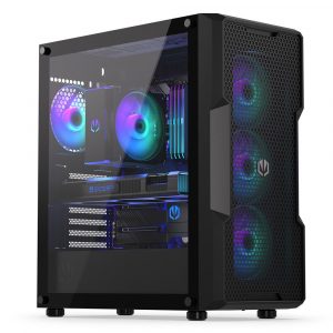 Case ENDORFY Regnum 400 ARGB MidiTower Case product features Transparent panel Not included ATX MicroATX MiniITX Colour Black EY2A009