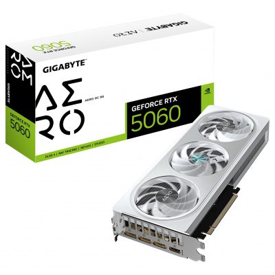 Graphics Card|GIGABYTE|NVIDIA|GeForce RTX 5060|2595 MHz|8 GB|GDDR7|128 bit|PCI Express 5.0|Active|GV-N5060AEROOC-8GD