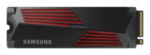 SSD SAMSUNG 990 PRO with Heatsink 1TB M.2 PCIE NVMe MLC Write speed 6900 MBytes/sec Read speed 7450 MBytes/sec 2.3mm TBW 600 TB MTBF 1500000 hours MZ-V9P1T0CW