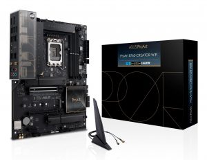 Mainboard ASUS Intel B760 Express LGA1700 ATX Memory DDR5 Memory slots 4 1xPCI-Express 3.0 1x 1xPCI-Express 4.0 16x 1xPCI-Express 5.0 16x 3xM.2 1xHDMI 1xDisplayPort 4xUSB 2.0 5xUSB 3.2 1xUSB-C 1xOptical S/PDIF 2xRJ45 5xAudio port PROARTB760-CREATORWIFI