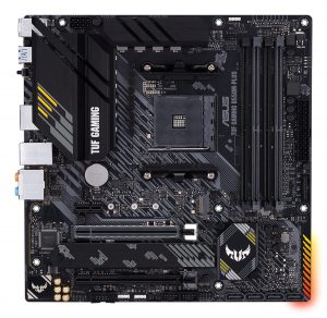 Mainboard ASUS AMD B550 SAM4 MicroATX 1xPCI-Express 3.0 1x 1xPCI-Express 3.0 16x 2xM.2 1xPCI-Express 4.0 16x Memory DDR4 Memory slots 4 1xHDMI 1xDisplayPort 2xUSB 2.0 1xUSB type C 5xUSB 3.2 1xPS/2 1xOptical S/PDIF 1xRJ45 5xAudio port TUFGAMINGB550M-PLUS