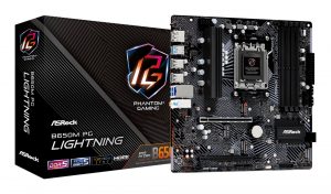 Mainboard ASROCK AMD B650 SAM5 Micro-ATX Memory DDR5 Memory slots 4 1xPCI-Express 3.0 16x 1xPCI-Express 4.0 16x 3xM.2 1xHDMI 1xDisplayPort 4xUSB 2.0 3xUSB 3.2 1xUSB-C 1xRJ45 3xAudio port B650MPGLIGHTNING