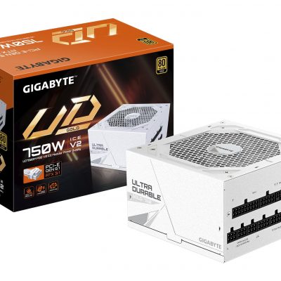 Power Supply GIGABYTE UD750GM PG5 ICE ATX 3.1 750 Watts Efficiency 80 PLUS GOLD PFC Active MTBF 100000 hours GP-UD750GMPG5ICE