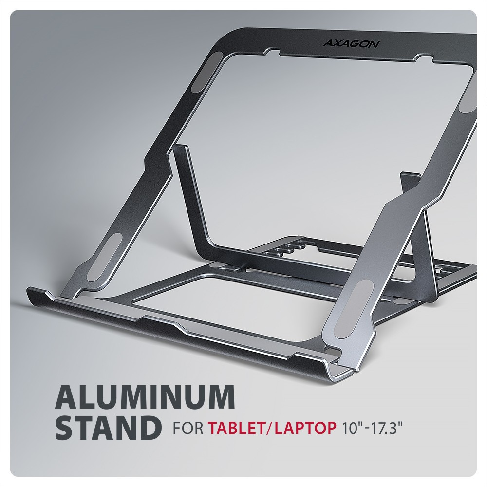 NB ACC STAND 10"-17.3"/ALUMINUM GREY STND-LAG AXAGON — изображение 3