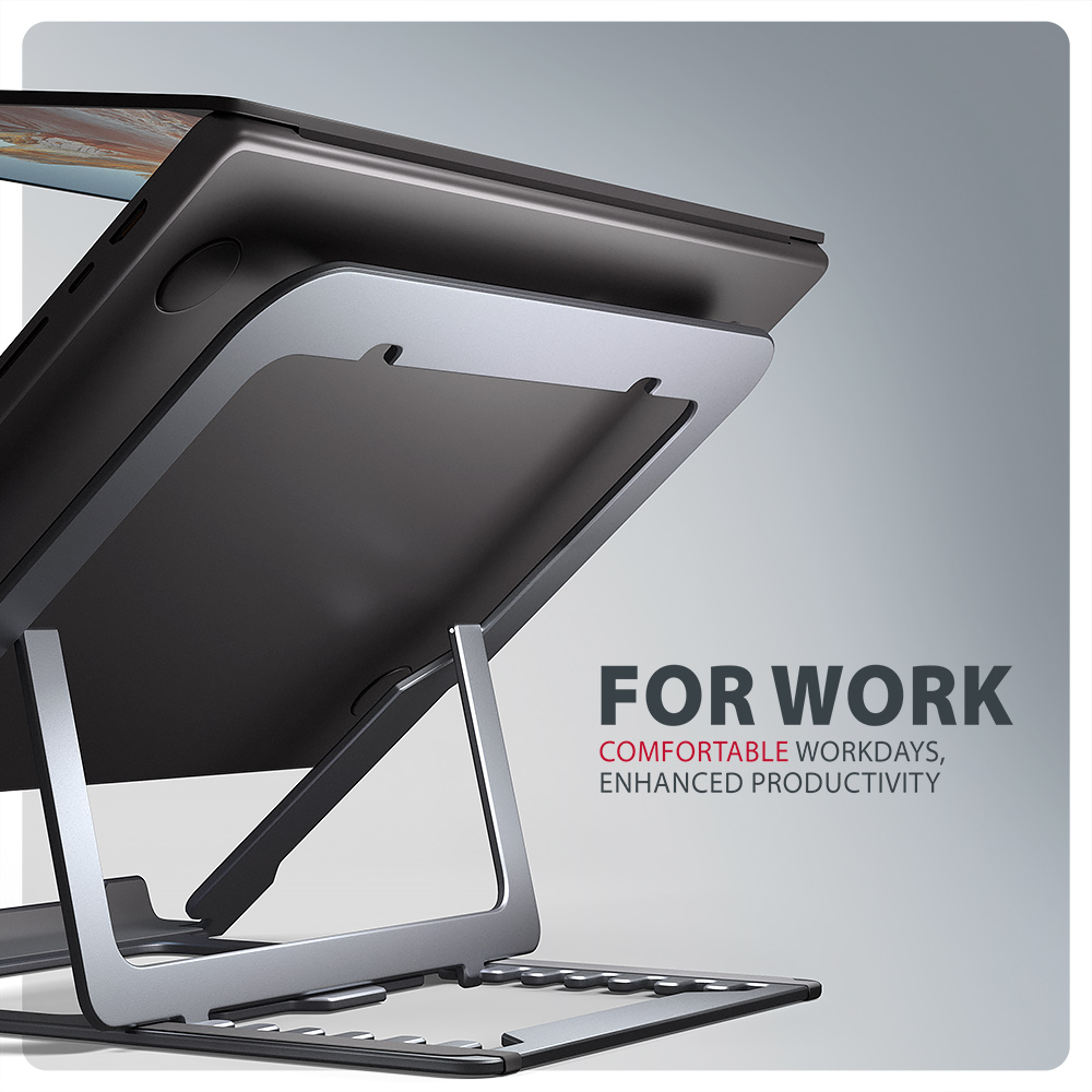 NB ACC STAND 10"-17.3"/ALUMINUM GREY STND-LAG AXAGON — изображение 5