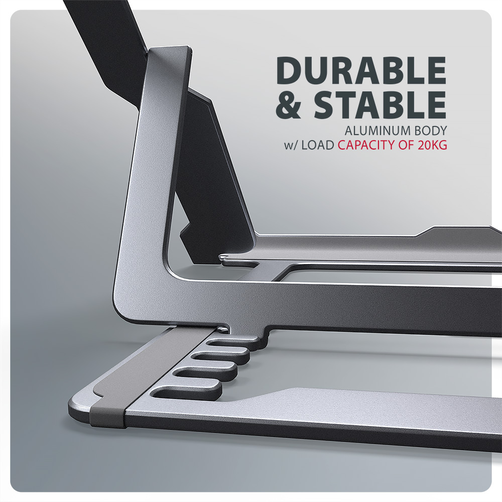 NB ACC STAND 10"-17.3"/ALUMINUM GREY STND-LAG AXAGON — изображение 6