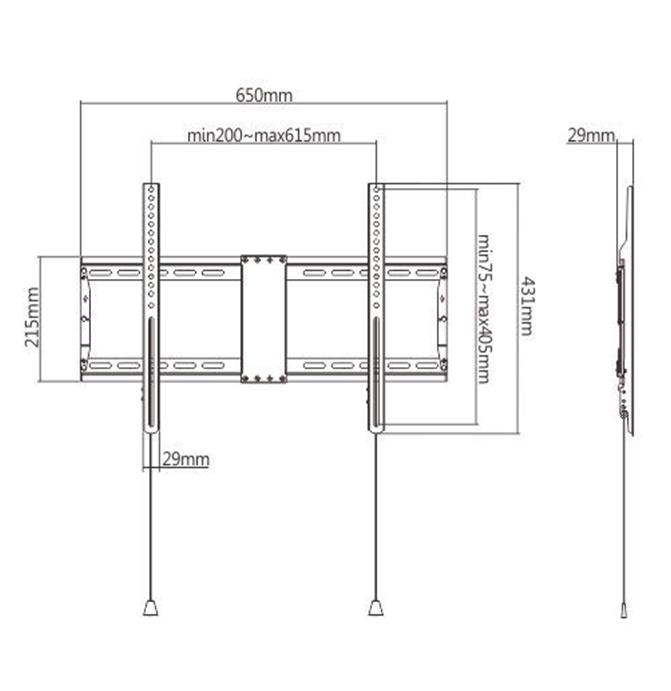 TV SET ACC WALL MOUNT 37-80"/WM-80F-01 GEMBIRD
