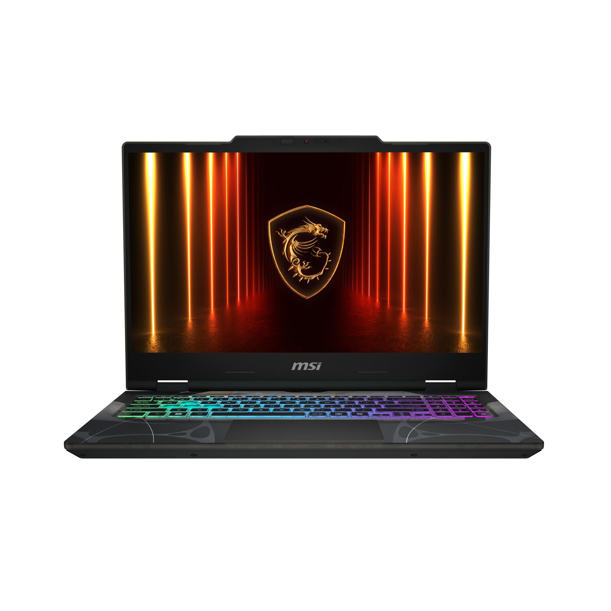 Notebook MSI CPU Intel Core 5 210H 15.6 " 1920 x 1080 pixels RAM 16 GB DDR5-SDRAM SSD 512 GB Discrete graphics NVIDIA® GeForce RTXT 5050 8 GB On-board graphics Yes Numeric keypad Yes OS installed Windows 11 Home Colour Black Weight 1.95 kg 5600 MHz CYBORG15B2RWEKG-085NL
