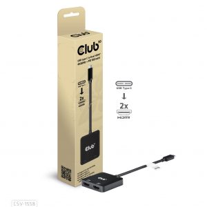 I/O HUB USB-C TO HDMI 2PORT/MST CSV-1558 CLUB3D