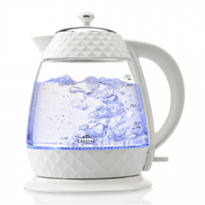 ETA Crystal Kettle ETA315490010 Electric 2200 W 1.7 L Glass 360° rotational base Glass/White