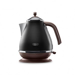 Delonghi Icona Vintage KBOV2001BK Standard kettle 2000 W 1.7 L Stainless steel 360° rotational base Black