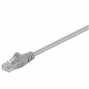 Goobay CAT 5e patch cable, U/UTP Grey RJ45 male (8P8C) RJ45 male (8P8C)