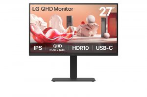 LCD Monitor LG 27BA75QB-B 27" Panel IPS 2560x1440 16:9 100Hz Matte Speakers Swivel Pivot Height adjustable Tilt Colour Black