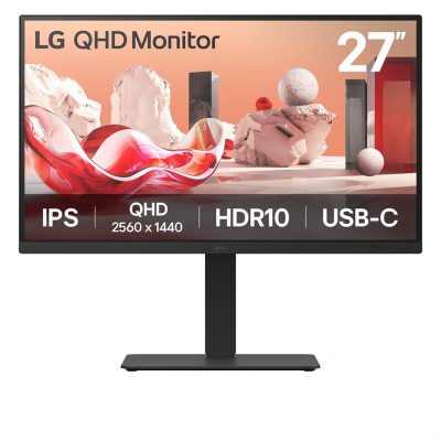 LCD Monitor LG 27BA75QB-B 27" Panel IPS 2560x1440 16:9 100Hz Matte Speakers Swivel Pivot Height adjustable Tilt Colour Black