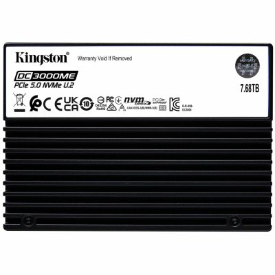 SSD KINGSTON SSD series DC3000ME 7.68TB NVMe NAND flash technology 3D TLC Write speed 10000 MBytes/sec Read speed 14000 MBytes/sec Form Factor U.2 TBW 14.016 TB MTBF 2000000 hours SEDC3000ME/7T6