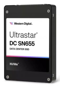 SSD WESTERN DIGITAL SSD series Ultrastar DC SN655 3.84TB PCIe Gen4 NVMe NAND flash technology TLC Write speed 2600 MBytes/sec Read speed 6800 MBytes/sec Form Factor U.3 MTBF 25000000 hours 0TS2461