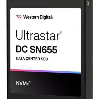 SSD WESTERN DIGITAL SSD series Ultrastar DC SN655 3.84TB PCIe Gen4 NVMe NAND flash technology TLC Write speed 2600 MBytes/sec Read speed 6800 MBytes/sec Form Factor U.3 MTBF 25000000 hours 0TS2461