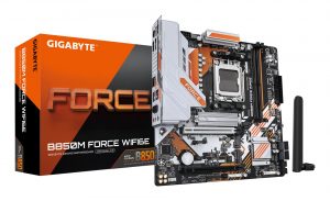 Mainboard GIGABYTE AMD B850 Socket AM5 micro ATX RAM DDR5-SDRAM 2xSlots Wi-Fi Yes Bluetooth Yes 3xNumber of M.2 (M) slots B850M FORCE WIFI6E (Rev. 1.2) B850MFORCEWF6E1.2