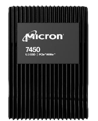 SSD MICRON SSD series 7450 MAX 12.8TB PCIE NVMe NAND flash technology TLC Write speed 5600 MBytes/sec Read speed 6800 MBytes/sec Form Factor U.3 TBW 70000 TB MTFDKCC12T8TFS-1BC1ZABYYR