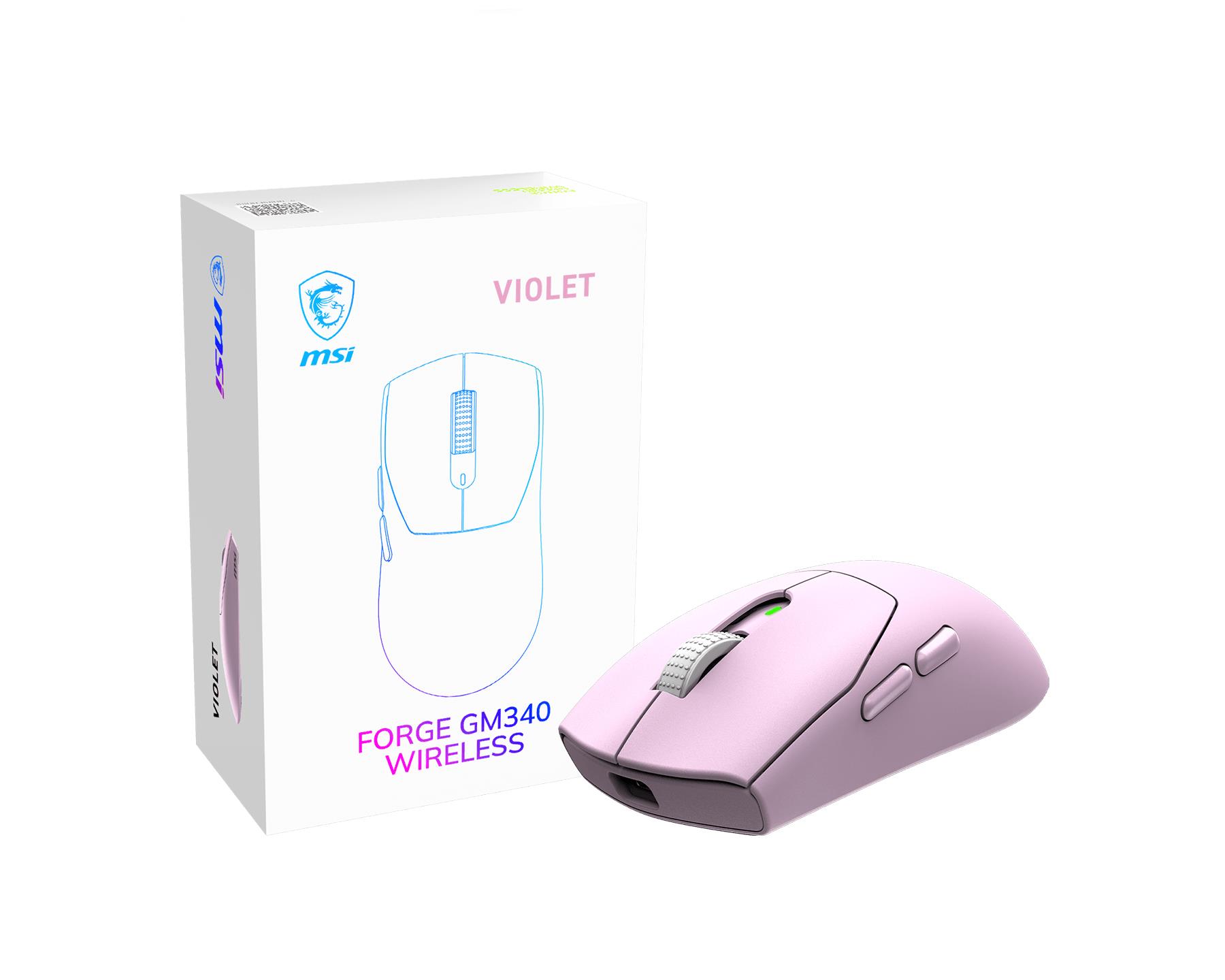 MOUSE USB OPTICAL WRL GAMING/FORGE GM340 WRL VIOLET MSI