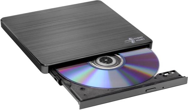 H.L Data Storage Ultra Slim Portable DVD-Writer GP60NB60 Interface USB 2.0 DVD±R/RW CD read speed 24 x CD write speed 24 x Black Desktop/Notebook - Image 2