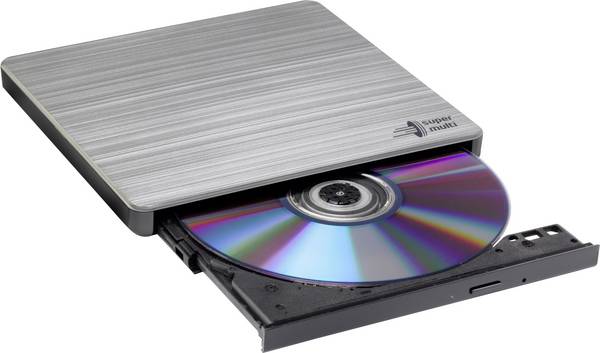 H.L Data Storage Ultra Slim Portable DVD-Writer GP60NS60 Interface USB 2.0 DVD±R/RW CD read speed 24 x CD write speed 24 x Silver Desktop/Notebook - Image 2