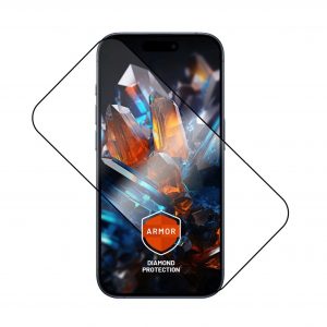 Fixed Screen protector Apple iPhone 17 Pro Tempered glass Black Armor with Anti-dust applicator and AR layer