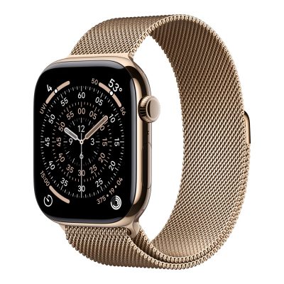 Apple Watch Series 11 Smart watch GPS (satellite) LTPO OLED Always-On Retina display Waterproof Gold Titanium