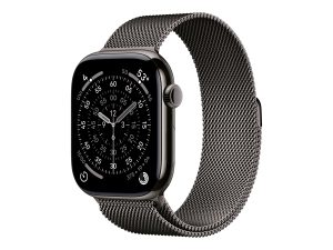 Apple Watch Series 11 GPS + Cellular 46mm Slate Titanium Case with Slate Milanese Loop - M/L Apple
