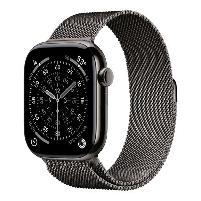Apple Watch Series 11 GPS + Cellular 46mm Slate Titanium Case with Slate Milanese Loop - M/L Apple