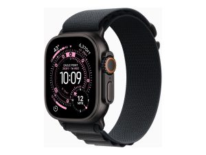 Apple Watch Ultra 3 GPS + Cellular 49mm Black Titanium Case with Black Alpine Loop - Large Apple